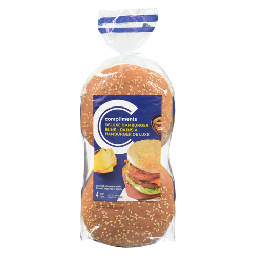 Deluxe Sesame Seed Hamburger Bun 312 g Compliments.ca