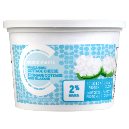 2 Cottage Cheese No Salt Added 500 g Compliments.ca