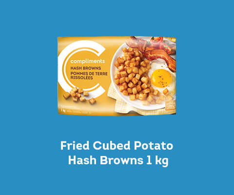 Fried Cubed Potato Hash Browns 1 kg