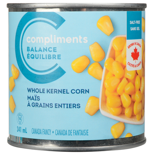 Balance Whole Kernel Corn No Salt 341 ml Compliments.ca