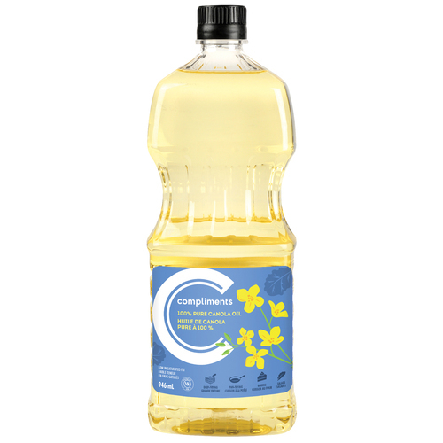 Canola Oil 100 Pure 946 ml Compliments.ca