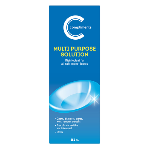 Contact Lens Solution MultiPurpose 355 ml Compliments.ca