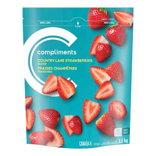 Country Lane Sliced Frozen Strawberries 1.5 kg Compliments.ca
