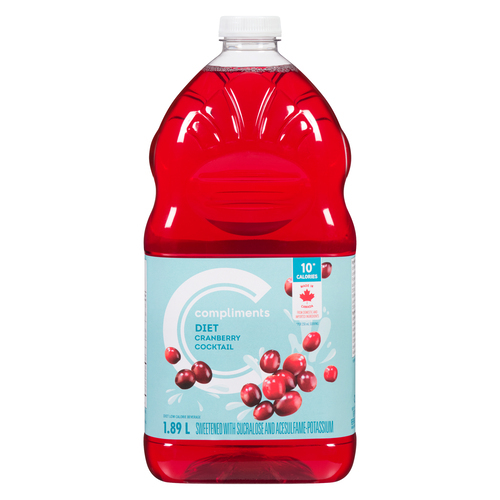 Diet Juice Cocktail Cranberry 1.89 L Compliments