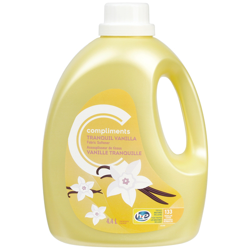 Liquid Fabric Softener Tranquil Vanilla 133 Loads 4.4 L Compliments.ca