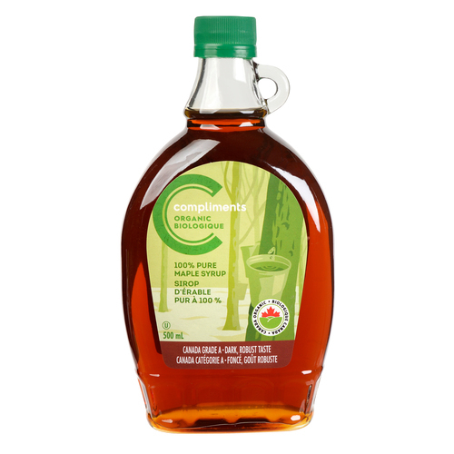 Organic Dark Maple Syrup 100 Pure 500 ml Compliments.ca