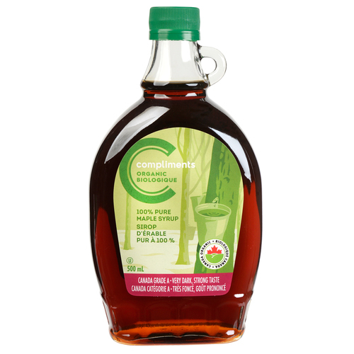 Organic Dark Maple Syrup 500 ml Compliments.ca