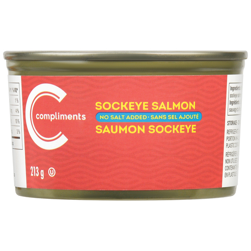 Sockeye Salmon No Salt Added 213 g Compliments.ca