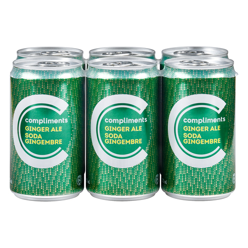 Soft Drink Ginger Ale 6 x 222 ml Compliments.ca
