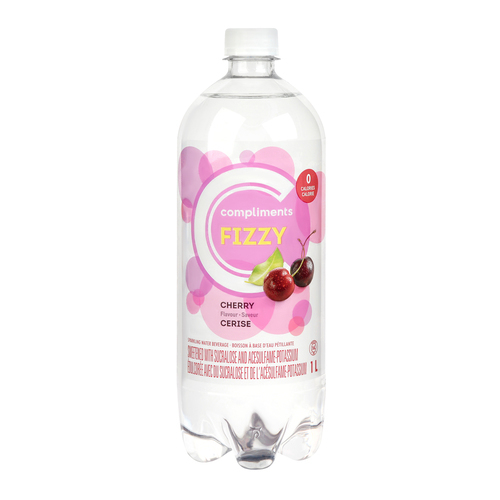 Sparkling Water Fizzy Diet Cherry 1 L Compliments.ca