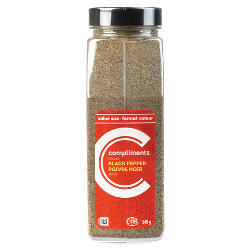Spice Ground Black Pepper 540 g Compliments.ca