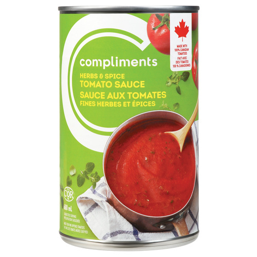 Tomato Sauce Herbs & Spice 680 ml Compliments.ca