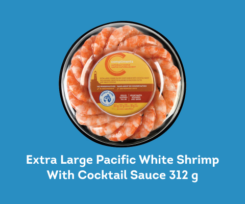 Naturally Simple Frozen Shrimp Ring Pacific White 26/30 With Sauce 312 g