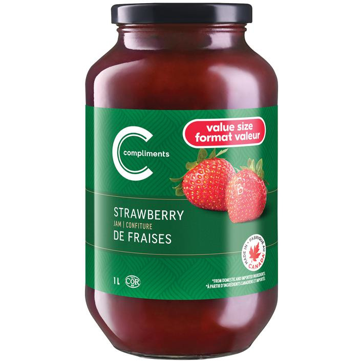 Jam Strawberry 1 L | Compliments.ca