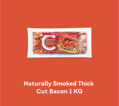 Naturally Smoked Thick Cut Bacon 1KG