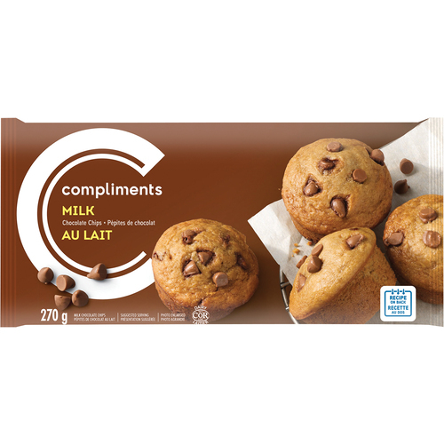Chocolate Chips Milk Chocolate 270 g | Compliments.ca