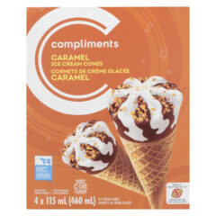 En savoir plus sur Cornets de crême glacée caramel 4 x 115 ml