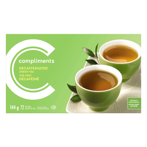 Decaffeinated Green Tea 72 Bags Compliments.ca