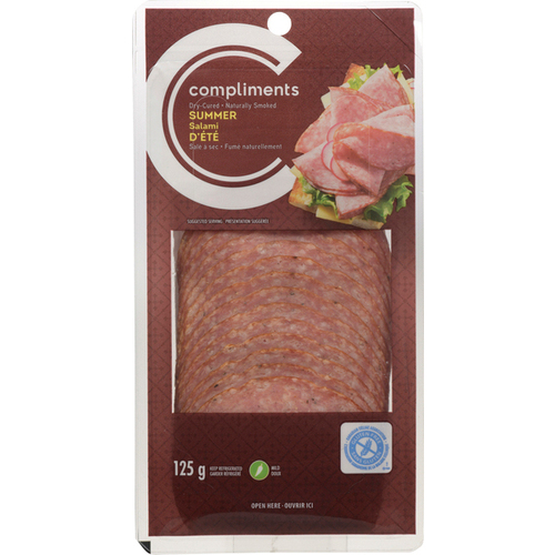 GlutenFree Summer DryCured Salami 125 g Compliments.ca
