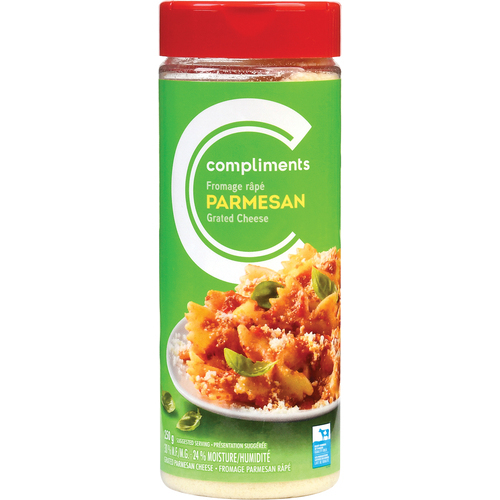 Grated Cheese Parmesan 250 g Compliments.ca