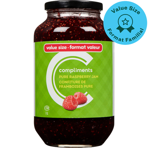 Jam Pure Raspberry 1 L | Compliments.ca