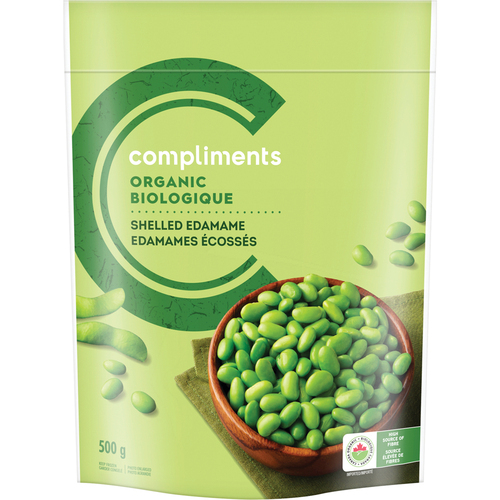 Organic Frozen Shelled Edamame 500 g Compliments.ca