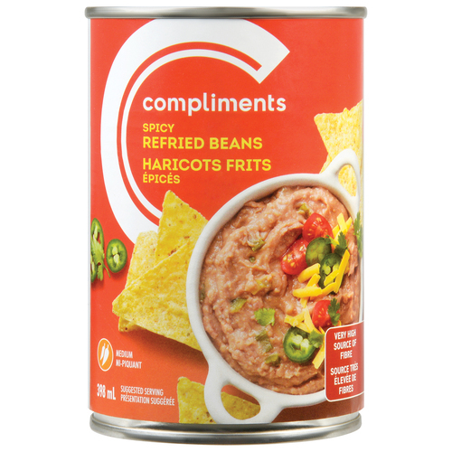 Refried Beans Spicy 398 ml Compliments.ca