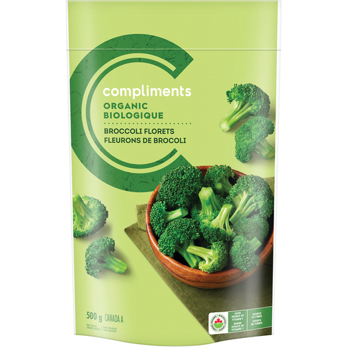 Organic Frozen Broccoli Florets 500 g Compliments.ca