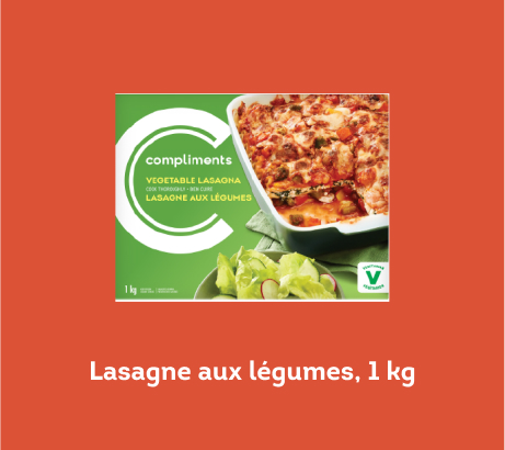 Lasagne aux legumes 1kg