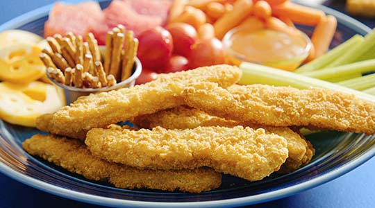 Chicken strips they'll flip for