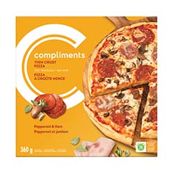 Pepperoni & Ham Thin Crust Pizza 360 g