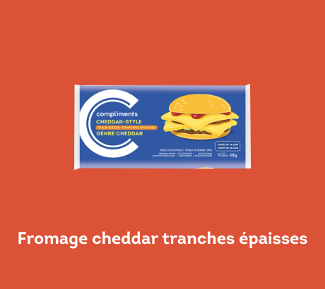 Fromage cheddar tranches épaisses