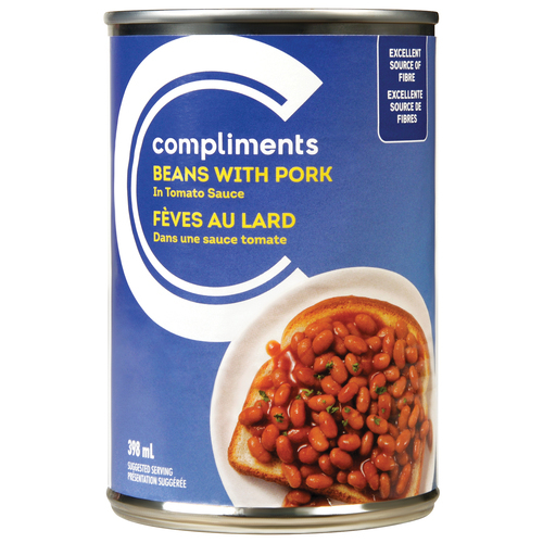 Beans With Pork In Tomato Sauce 398 ml Compliments.ca