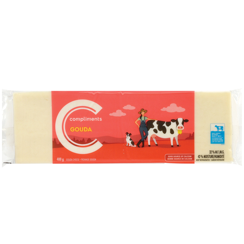 Block Gouda Cheese 400 g Compliments.ca