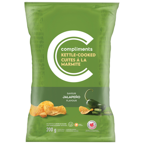 Kettle Jalapeño Potato Chips 200 g Compliments.ca