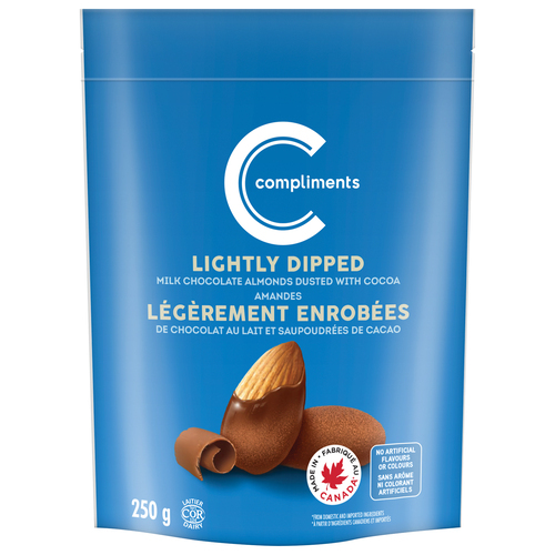 almondcaramel@プロフ必読商品 Milk Chocolate Thinly Coated Almonds 250 g | Compliments.ca