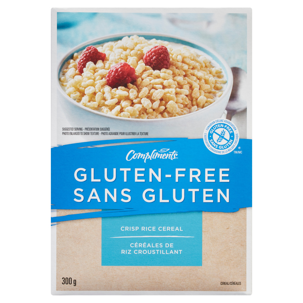 Sans Gluten Céréales de riz croustillant sans gluten 300 g Compliments.ca