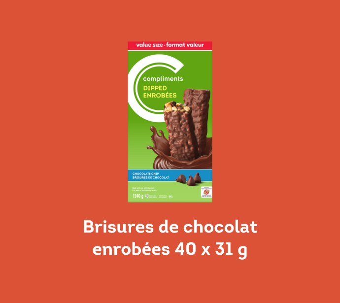 Brisures de chocolat enrobées 40 x 31g