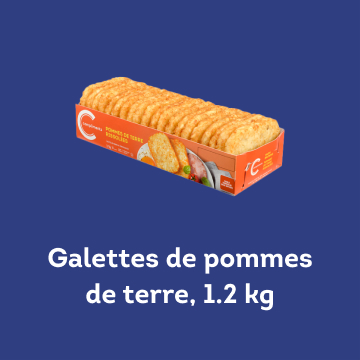 Galettes de pommes de terre,1.2 kg