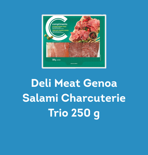 Package of Compliments Deli Meat Genoa Salami Charcuterie Trio