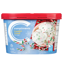 1.5 L container of Compliments Candy Cane Ice Cream