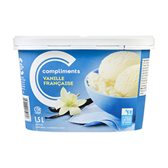 Crème glacée à la vanille française, 1.5L