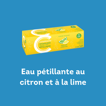 12 paquets d'eau pétillante citron-lime