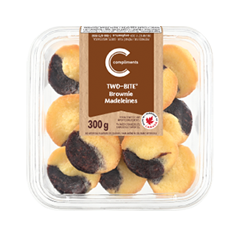 Compliments Madeleine Brownie Bites