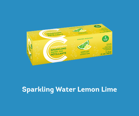12 pack of Sparkling lemon lime water