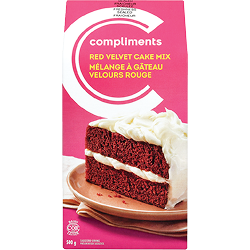 Mélange à gâteau velours rouge Compliments dans un emballage rose