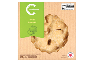 Compliments 8-inch Apple Pie in brown package