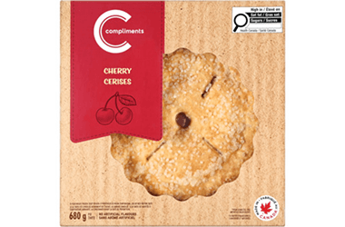 Compliments 8-inch Cherry Pie in brown package