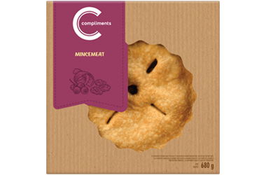 Compliments 8-inch Mincemeat Pie in brown package