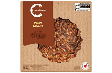 Compliments 8-inch Pecan Pie in brown package